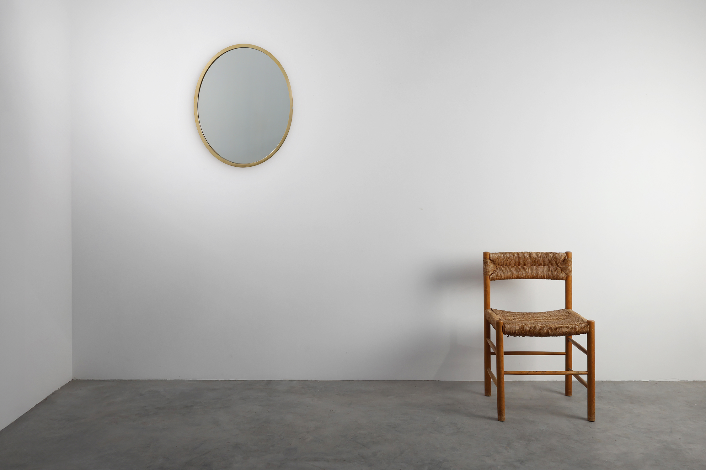 Art Deco Copper‑Plated Metal Mirror, Belgium ca. 1925thumbnail